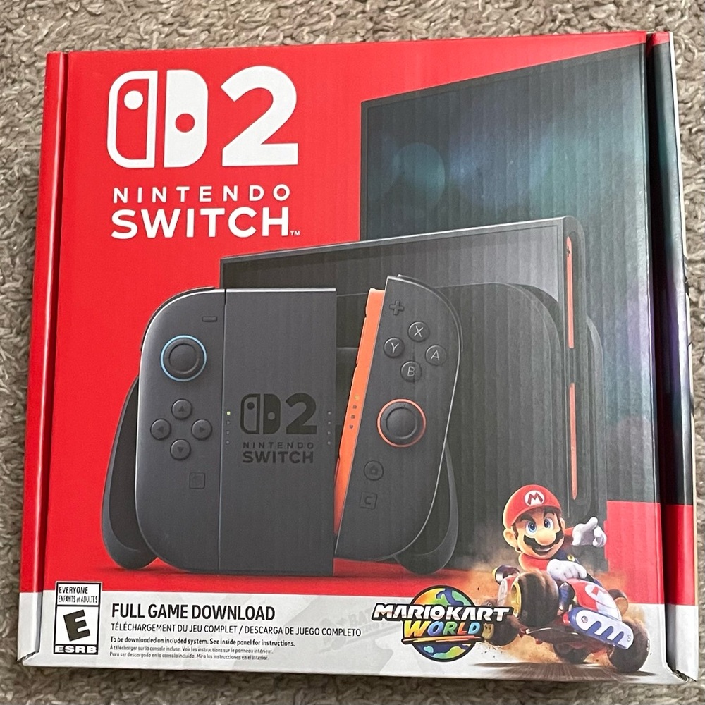 Nintendo Switch 2 Mario
Kart World Bundle Brand New Still Sealed in Box NWT